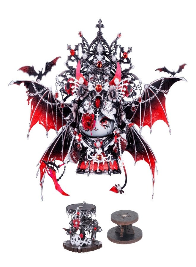 مو مجموعة ألغاز معدنية ثلاثية الأبعاد من MU، تتضمن مجسم قطة صغيرة مستوحاة من ملكة مصاصي الدماء المظلمة، مع قاعدتين، ونماذج معدنية مصغرة للقطط، ومجموعات تجميع يدوية، وهدايا أعياد ميلاد، وديكورات منزلية ومكتبية. - Image 3